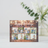 Rustikales Foto mit Holzbalken Postkarte (Stehend Vorderseite)