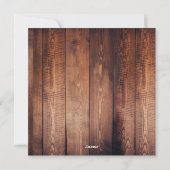 Rustikales Foto mit Merry Holiday Karte (Rückseite)