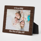 Rustikales Foto mit Personalisiertem Holznamen Pla Fotoplatte (Seite)