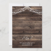 Rustikales Foto mit Stallenholz Einladung (Rückseite)