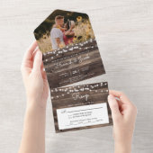 Rustikales Foto mit UAWG Wedding All In One Einladung (Abreißen)