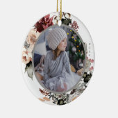 Rustikales Foto mit Wasserfarben und ganzjährig ge Keramik Ornament (Rechts)