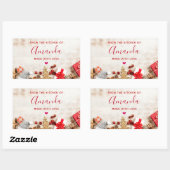 Rustikales Foto mit Weihnachtsartikeln Küche Rechteckiger Aufkleber (Blatt)