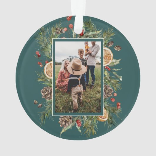 Rustikales Foto Ornament (Rückseite)