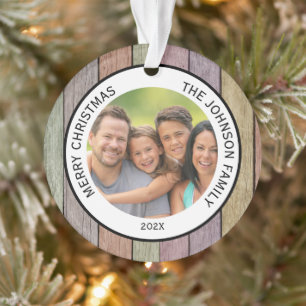 Rustikales Foto Ornament