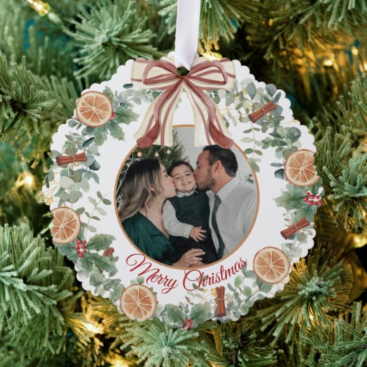 Rustikales Foto Ornament Karte (Insitu (Baum))