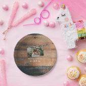 Rustikales Foto Pappteller (Party)