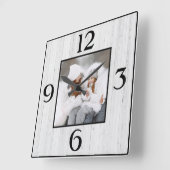 Rustikales Foto Quadratische Wanduhr (Winkel)
