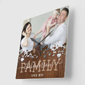 Rustikales Foto Quadratische Wanduhr (Winkel)