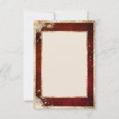 Rustikales Foto Red Gold Flat Danke Karte (Rückseite)
