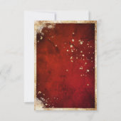 Rustikales Foto Red Gold Flat Save the Date (Rückseite)