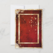 Rustikales Foto Red Gold Flat Save The Date (Rückseite)