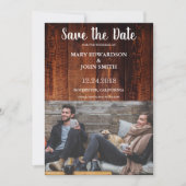 Rustikales Foto Save The Date (Vorderseite)
