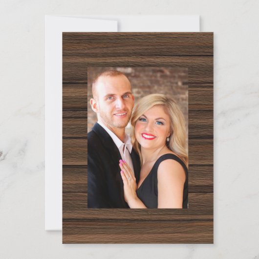 Rustikales Foto Save The Date (Rückseite)