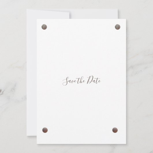 Rustikales Foto Save The Date (Rückseite)