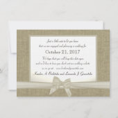 Rustikales Foto Save the Date (Rückseite)