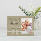 Rustikales Foto Save the Date (Stehend Vorderseite)