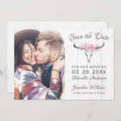 Rustikales Foto Save The Date (Vorne/Hinten)