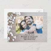 rustikales Foto Save the Date Ankündigungspostkarte (Vorne/Hinten)