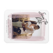 Rustikales Foto Save the Date Hochzeit Magnet (Horizontal)