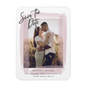 Rustikales Foto Save the Date Hochzeit Magnet (Vertikal)