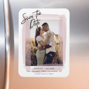 Rustikales Foto Save the Date Hochzeit Magnet