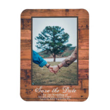 Rustikales Foto Save the Date Holz personalisieren