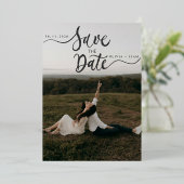 Rustikales Foto Save the Date Karte | Bearbeitbare (Stehend vorne)