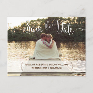 Rustikales Foto Save the Date Postkarte