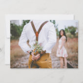 Rustikales Foto Save the Date | STRINGLICHTE (Rückseite)