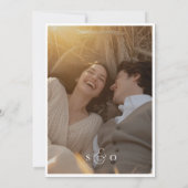 Rustikales Foto Skript Sie sagte Ja Engagement Par Einladung (Rückseite)