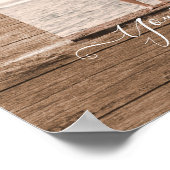 Rustikales FOTO spendet Freunde der Textfamilie Poster (Ecke)