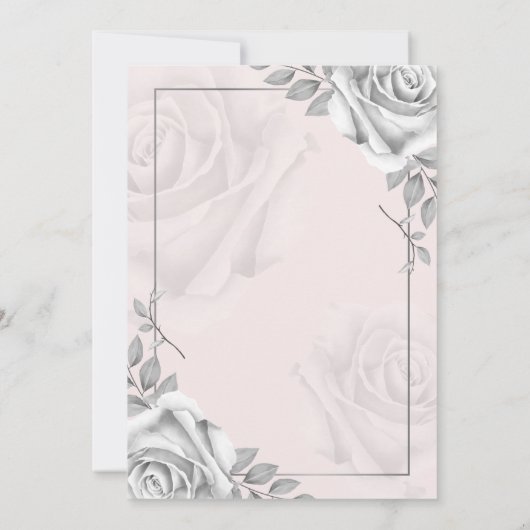 Rustikales Foto-Template für die Rose Save the Dat Ankündigung (Rückseite)