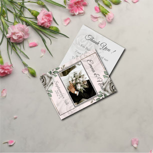 Rustikales Foto-Template White Rose Hochzeit Viele Save The Date