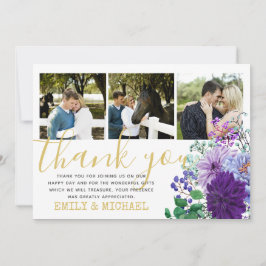 Rustikales FOTO Vielen Dank Karten Blue Blumen