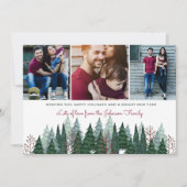 Rustikales Foto Weihnachtsbaum Feiertagskarte (Vorderseite)