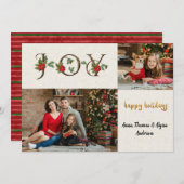 Rustikales Foto Weihnachtskarte Feiertagskarte (Vorne/Hinten)