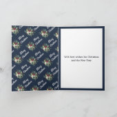 Rustikales Foto Wreath Feiertagskarte (Innenseite)