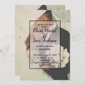 Rustikales Foto zum Hochzeitsfeiern Einladung (Vorne/Hinten)