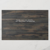 Rustikales Foto zum Hochzeitshund speichert die Da (Rückseite)