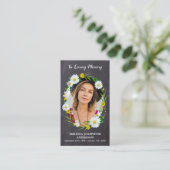 Rustikales Foto zur Beerdigung der Beerdigungskart Telefonnummerkarte (Stehend Vorderseite)