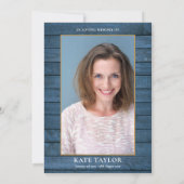 Rustikales Foto zur Beerdigung des Lebens Einladung (Rückseite)