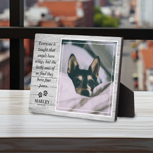 Rustikales Foto zur Erinnerung an den Pet-Loss-Pet Fotoplatte
