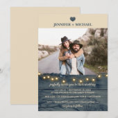 Rustikales Foto zur Hochzeit von Barnholz Einladung (Vorne/Hinten)