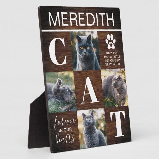 Rustikales Foto zur Holzkatzenkatastrophe Fotoplatte (Seite)