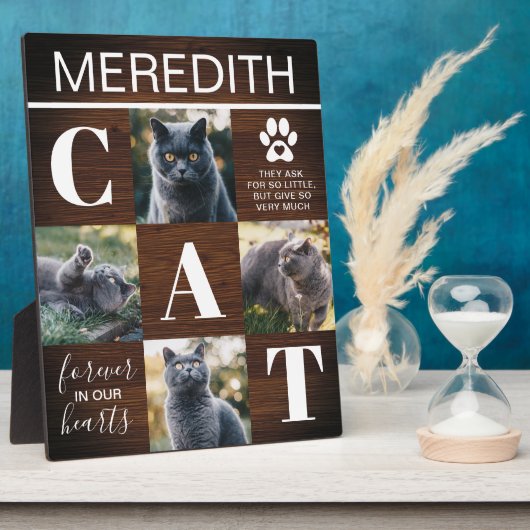 Rustikales Foto zur Holzkatzenkatastrophe Fotoplatte (Seite)