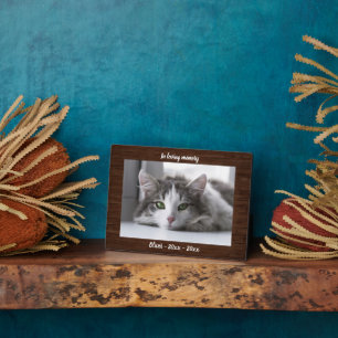 Rustikales Foto zur Holzkatzenkatze Fotoplatte