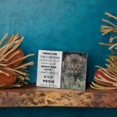 Rustikales Foto zur Katzen-Gedenkstätte Fotoplatte (Seite)