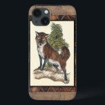 Rustikales Fox Stepping auf einem Baumstamm Case-Mate iPhone Hülle<br><div class="desc">Dieser rustikale Ausdruck illustriert einen Fuchs vor einem Kiefernbaum. Die Farben sind in sanften Pastellfarben gehalten,  und das Bild hat traditionelle Motive im braunen Gama. Dieses Design wäre eine perfekte Ergänzung zu Ihrer Landhausdekoration.</div>