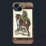 Rustikales Fox Stepping auf einem Baumstamm Case-Mate iPhone Hülle<br><div class="desc">Dieser rustikale Ausdruck illustriert einen Fuchs vor einem Kiefernbaum. Die Farben sind in sanften Pastellfarben gehalten,  und das Bild hat traditionelle Motive im braunen Gama. Dieses Design wäre eine perfekte Ergänzung zu Ihrer Landhausdekoration.</div>